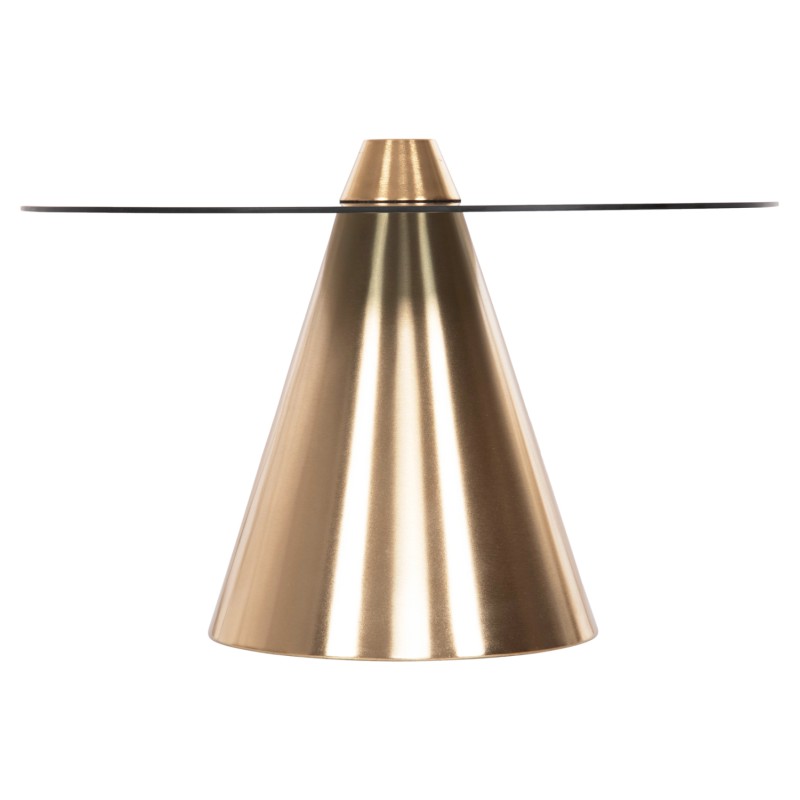 COFFEE TABLES 2PCS REBEN FK9919 METAL IN GOLD-BLACK GLASS TOP Φ80 & Φ60 cm. COFFEE TABLES 2PCS REBEN FK9919 METAL IN GOLD-BLACK GLASS TOP Φ80 & Φ60 cm.
