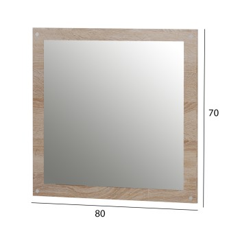 WALL MIRROR FK4360 MELAMINE IN SONAMA 80x70x1.8(depth)cm. WALL MIRROR FK4360 MELAMINE IN SONAMA 80x70x1.8(depth)cm.