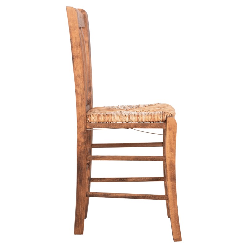 CHAIR MONTE FK10383.01 BEECH WOOD IN WALNUT-SEAGRASS RUSH-MATT SEAT 43x41x87Hcm. CHAIR MONTE FK10383.01 BEECH WOOD IN WALNUT-SEAGRASS RUSH-MATT SEAT 43x41x87Hcm.