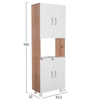 KITCHEN FURNITURE/CABINET RAD FK18196.04 MELAMINE IN NATURAL COLOR-WHITE 55,5x32x165Hcm. KITCHEN FURNITURE/CABINET RAD FK18196.04 MELAMINE IN NATURAL COLOR-WHITE 55,5x32x165Hcm.