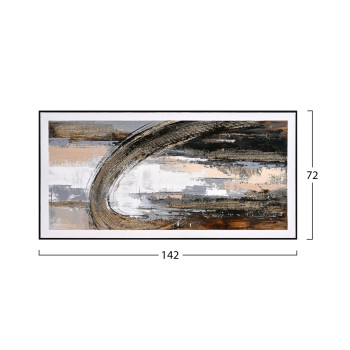 WALL PAINTING FK4538 WITH BLACK PS FRAME-CANVAS WITH ABSTRACT IMAGE 72x4,5x142Hcm. WALL PAINTING FK4538 WITH BLACK PS FRAME-CANVAS WITH ABSTRACT IMAGE 72x4,5x142Hcm.