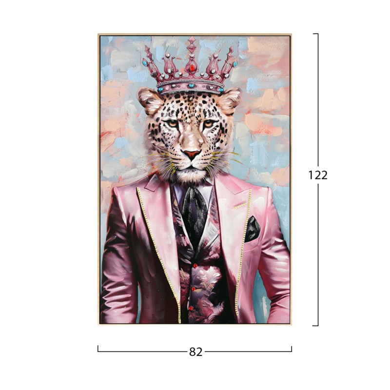 WALL PAINTING LEOPAR FK4540 BEIGE PS FRAME-PRINTED CANVAS 82x4,5x122Hcm. WALL PAINTING LEOPAR FK4540 BEIGE PS FRAME-PRINTED CANVAS 82x4,5x122Hcm.