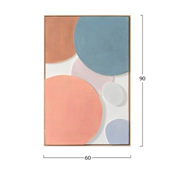 WALL PAINTING 3D FLUO FK4543.02 WITH BEIGE PS FRAME-HANDMADE SHAPES 60x4,5Χ90Hcm. WALL PAINTING 3D FLUO FK4543.02 WITH BEIGE PS FRAME-HANDMADE SHAPES 60x4,5Χ90Hcm.