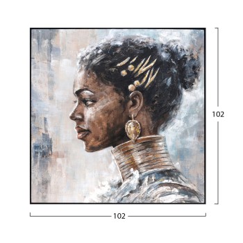 WALL PAINTING MARIP FK4544 BLACK PS FRAME-PRINTED CANVAS 102x4,5x102Hcm. WALL PAINTING MARIP FK4544 BLACK PS FRAME-PRINTED CANVAS 102x4,5x102Hcm.