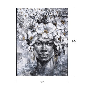 WALL PAINTING MARIP FK4545 BLACK PS FRAME-PRINTED CANVAS 92x4,5x122Hcm. WALL PAINTING MARIP FK4545 BLACK PS FRAME-PRINTED CANVAS 92x4,5x122Hcm.