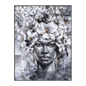 WALL PAINTING MARIP FK4545 BLACK PS FRAME-PRINTED CANVAS 92x4,5x122Hcm.