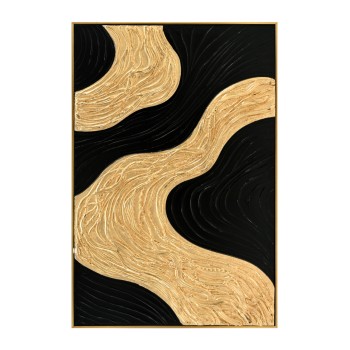 WALL PAINTING 3D SEDIMENT FK4548.01 BEIGE PS FRAME-HANDMADE SHAPES 62x4,5Χ92Hcm.
