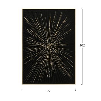 WALL PAINTING STELLON FK4549 BEIGE PS FRAME-BLACK CANVAS-HANDMADE 72x4,5x102Hcm.
