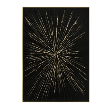 WALL PAINTING STELLON FK4549 BEIGE PS FRAME-BLACK CANVAS-HANDMADE 72x4,5x102Hcm.
