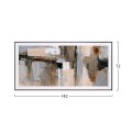 WALL PAINTING SEDIMENT FK4551 BLACK PS FRAME-CANVAS 142x4.5x72Hcm. WALL PAINTING SEDIMENT FK4551 BLACK PS FRAME-CANVAS 142x4.5x72Hcm.