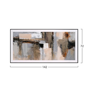 WALL PAINTING SEDIMENT FK4551 BLACK PS FRAME-CANVAS 142x4.5x72Hcm. WALL PAINTING SEDIMENT FK4551 BLACK PS FRAME-CANVAS 142x4.5x72Hcm.
