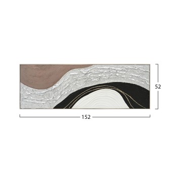 WALL PAINTING ABSTRACT FK4552.01 BEIGE PS FRAME-CANVAS- HANDMADE 152x4.5x52Hcm. WALL PAINTING ABSTRACT FK4552.01 BEIGE PS FRAME-CANVAS- HANDMADE 152x4.5x52Hcm.