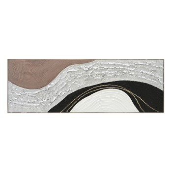 WALL PAINTING ABSTRACT FK4552.01 BEIGE PS FRAME-CANVAS- HANDMADE 152x4.5x52Hcm.