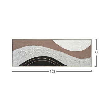 WALL PAINTING ABSTRACT FK4552.02 BEIGE PS FRAME-CANVAS-HANDMADE 152x4.5x52Hcm. WALL PAINTING ABSTRACT FK4552.02 BEIGE PS FRAME-CANVAS-HANDMADE 152x4.5x52Hcm.