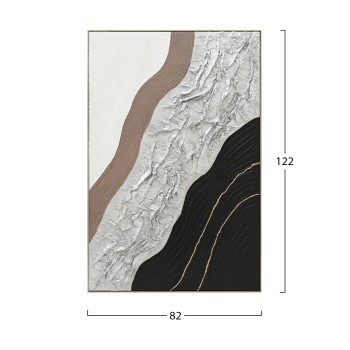 WALL PAINTING ABSTRACT FK4553.02 BEIGE PS FRAME-CANVAS-HANDMADE 82x4.5x122Hcm. WALL PAINTING ABSTRACT FK4553.02 BEIGE PS FRAME-CANVAS-HANDMADE 82x4.5x122Hcm.
