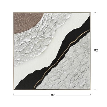 WALL PAINTING ABSTRACT (SQUARE) FK4553.01 BEIGE PS FRAME-CANVAS-HANDMADE 82x4.5x82Hcm. WALL PAINTING ABSTRACT (SQUARE) FK4553.01 BEIGE PS FRAME-CANVAS-HANDMADE 82x4.5x82Hcm.