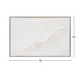 WALL PAINTING SEDIMENT FK4555 WITH BEIGE PS FRAME-CANVAS WITH SHADES OF WHITE 92x4,5x62Hcm. WALL PAINTING SEDIMENT FK4555 WITH BEIGE PS FRAME-CANVAS WITH SHADES OF WHITE 92x4,5x62Hcm.