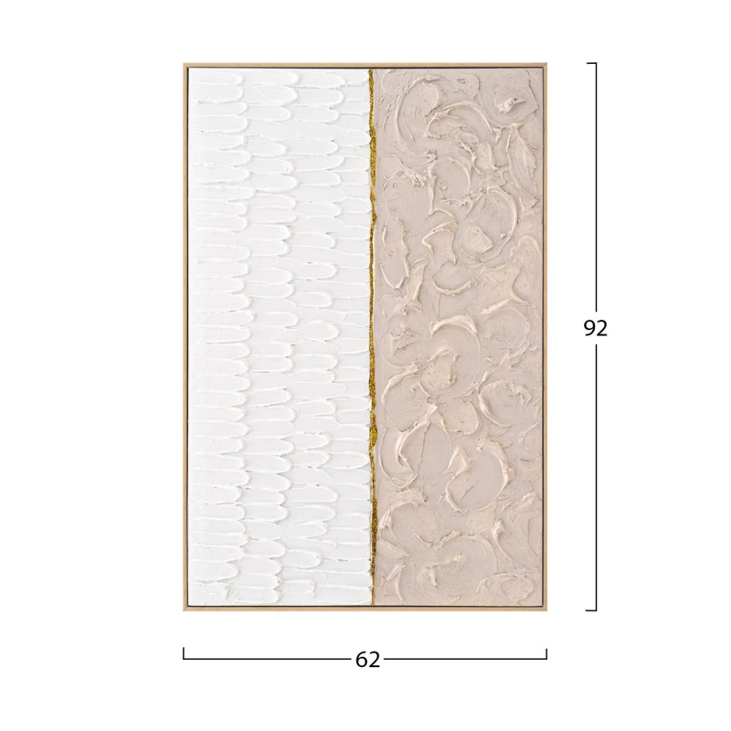 WALL PAINTING SHON FK4558 WITH BEIGE PS FRAME-CANVAS IN BEIGE & WHITE 62x4,5x92Hcm. WALL PAINTING SHON FK4558 WITH BEIGE PS FRAME-CANVAS IN BEIGE & WHITE 62x4,5x92Hcm.