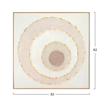 WALL PAINTING FK4559 WITH BEIGE PS FRAME-CANVAS CIRCLES 82x4,5x82Hcm. WALL PAINTING FK4559 WITH BEIGE PS FRAME-CANVAS CIRCLES 82x4,5x82Hcm.