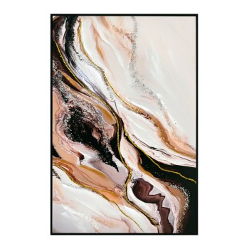 WALL PAINTING FK4560 BLACK PS FRAME-PRINTED CANVAS ABSTRACT 62x4x92Hcm.