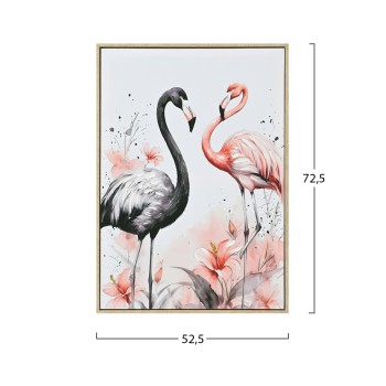 WALL PAINTING FLAMINGOS FK4562 BEIGE PS FRAME-PRINTED CANVAS 52.5x2.8x72.5Hcm. WALL PAINTING FLAMINGOS FK4562 BEIGE PS FRAME-PRINTED CANVAS 52.5x2.8x72.5Hcm.