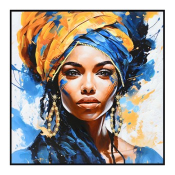 WALL PAINTING ONNANOKO FK4565 BLACK PS FRAME-PRINTED CANVAS WOMAN FIGURE 82x4,5x82Hcm.