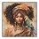 WALL PAINTING SQUARE ONNANOKO FK4566 BLACK PS FRAME-PRINTED CANVAS WOMAN FIGURE 82x4,5x82Hcm.