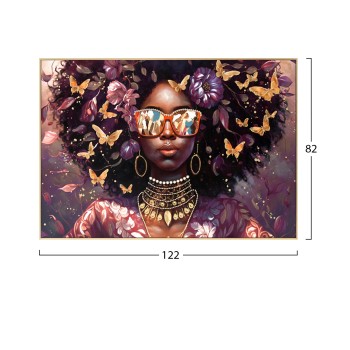 WALL PAINTING MARIP FK4569 BEIGE PS FRAME-PRINTED CANVAS WOMAN'S FACE WITH GLASSES 82x4,5x82Hcm. WALL PAINTING MARIP FK4569 BEIGE PS FRAME-PRINTED CANVAS WOMAN'S FACE WITH GLASSES 82x4,5x82Hcm.