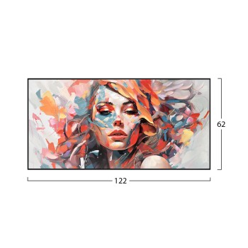 WALL PAINTING MARIP FK4570 BLACK PS FRAME-PRINTED CANVAS 122x4,5x62Hcm. WALL PAINTING MARIP FK4570 BLACK PS FRAME-PRINTED CANVAS 122x4,5x62Hcm.
