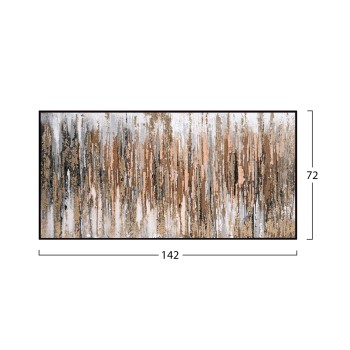 WALL PAINTING SEDIMENT FK4574.01 BLACK PS FRAME-CANVAS 142x4.5x72Hcm. WALL PAINTING SEDIMENT FK4574.01 BLACK PS FRAME-CANVAS 142x4.5x72Hcm.
