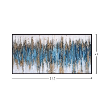 WALL PAINTING SEDIMENT (BLUE) FK4574.02 BEIGE PS FRAME-CANVAS 142x4.5x72Hcm. WALL PAINTING SEDIMENT (BLUE) FK4574.02 BEIGE PS FRAME-CANVAS 142x4.5x72Hcm.