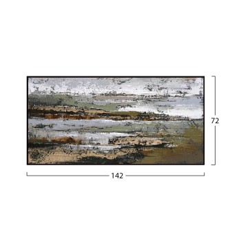 WALL PAINTING SEDIMENT FK4575.01 BLACK PS FRAME-CANVAS 142x4.5x72Hcm. WALL PAINTING SEDIMENT FK4575.01 BLACK PS FRAME-CANVAS 142x4.5x72Hcm.