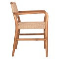 DINING ARMCHAIR ROSCO FK6132 TEAK WOOD IN NATURAL-VIRO ROPE IN BEIGE 56x54,5x78Hcm. DINING ARMCHAIR ROSCO FK6132 TEAK WOOD IN NATURAL-VIRO ROPE IN BEIGE 56x54,5x78Hcm.