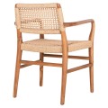 DINING ARMCHAIR ROSCO FK6132 TEAK WOOD IN NATURAL-VIRO ROPE IN BEIGE 56x54,5x78Hcm. DINING ARMCHAIR ROSCO FK6132 TEAK WOOD IN NATURAL-VIRO ROPE IN BEIGE 56x54,5x78Hcm.