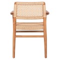 DINING ARMCHAIR ROSCO FK6132 TEAK WOOD IN NATURAL-VIRO ROPE IN BEIGE 56x54,5x78Hcm. DINING ARMCHAIR ROSCO FK6132 TEAK WOOD IN NATURAL-VIRO ROPE IN BEIGE 56x54,5x78Hcm.