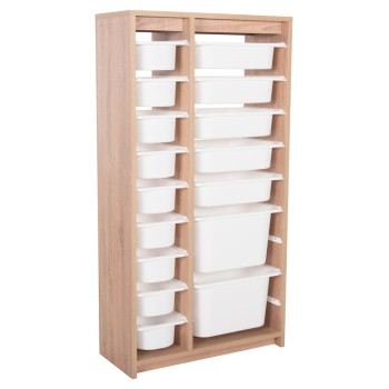 CHEST OF DRAWERS SANI FK18204.03 MELAMINE IN SONAMA-16 WHITE P.E. DRAWERS 69x30x131,5Hcm
