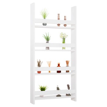 WALL SHELVES SANI FK18224.01 MELAMINE IN WHITE 60x10x120Hcm. (4 SHELVES)