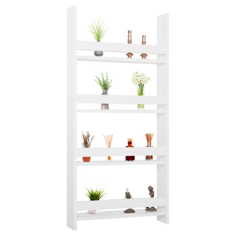 WALL SHELVES SANI FK18224.01 MELAMINE IN WHITE 60x10x120Hcm. (4 SHELVES) WALL SHELVES SANI FK18224.01 MELAMINE IN WHITE 60x10x120Hcm. (4 SHELVES)