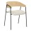 DINING CHAIR KORIN FK9975.01 METAL-BEIGE FABRIC-PLYWOOD 54x51x72,5Hcm.