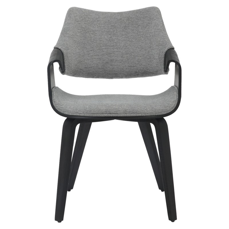 DINING CHAIR NETTO FK9976.02 PLYWOOD FRAME IN BRUSHED BLACK-GREY FABRIC 55x56x83,5Hcm. DINING CHAIR NETTO FK9976.02 PLYWOOD FRAME IN BRUSHED BLACK-GREY FABRIC 55x56x83,5Hcm.