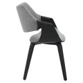 DINING CHAIR NETTO FK9976.02 PLYWOOD FRAME IN BRUSHED BLACK-GREY FABRIC 55x56x83,5Hcm. DINING CHAIR NETTO FK9976.02 PLYWOOD FRAME IN BRUSHED BLACK-GREY FABRIC 55x56x83,5Hcm.