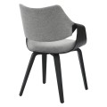 DINING CHAIR NETTO FK9976.02 PLYWOOD FRAME IN BRUSHED BLACK-GREY FABRIC 55x56x83,5Hcm. DINING CHAIR NETTO FK9976.02 PLYWOOD FRAME IN BRUSHED BLACK-GREY FABRIC 55x56x83,5Hcm.