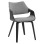 DINING CHAIR NETTO FK9976.02 PLYWOOD FRAME IN BRUSHED BLACK-GREY FABRIC 55x56x83,5Hcm.