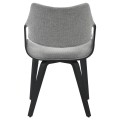 DINING CHAIR NETTO FK9976.02 PLYWOOD FRAME IN BRUSHED BLACK-GREY FABRIC 55x56x83,5Hcm. DINING CHAIR NETTO FK9976.02 PLYWOOD FRAME IN BRUSHED BLACK-GREY FABRIC 55x56x83,5Hcm.