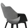 DINING CHAIR NETTO FK9976.02 PLYWOOD FRAME IN BRUSHED BLACK-GREY FABRIC 55x56x83,5Hcm. DINING CHAIR NETTO FK9976.02 PLYWOOD FRAME IN BRUSHED BLACK-GREY FABRIC 55x56x83,5Hcm.