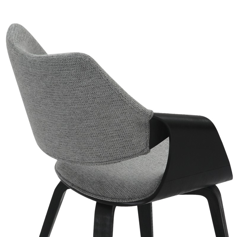 DINING CHAIR NETTO FK9976.02 PLYWOOD FRAME IN BRUSHED BLACK-GREY FABRIC 55x56x83,5Hcm. DINING CHAIR NETTO FK9976.02 PLYWOOD FRAME IN BRUSHED BLACK-GREY FABRIC 55x56x83,5Hcm.