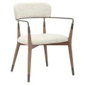 DINING ARMCHAIR ROY FK9978.01 BEECH WOOD LEGS-METAL ARMS-FABRIC IN ECRU COLOR 51x48x77,5Hcm. DINING ARMCHAIR ROY FK9978.01 BEECH WOOD LEGS-METAL ARMS-FABRIC IN ECRU COLOR 51x48x77,5Hcm.