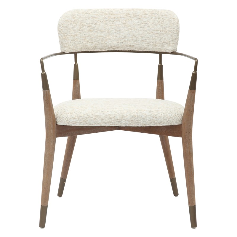 DINING ARMCHAIR ROY FK9978.01 BEECH WOOD LEGS-METAL ARMS-FABRIC IN ECRU COLOR 51x48x77,5Hcm. DINING ARMCHAIR ROY FK9978.01 BEECH WOOD LEGS-METAL ARMS-FABRIC IN ECRU COLOR 51x48x77,5Hcm.