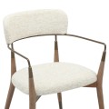 DINING ARMCHAIR ROY FK9978.01 BEECH WOOD LEGS-METAL ARMS-FABRIC IN ECRU COLOR 51x48x77,5Hcm. DINING ARMCHAIR ROY FK9978.01 BEECH WOOD LEGS-METAL ARMS-FABRIC IN ECRU COLOR 51x48x77,5Hcm.