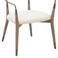 DINING ARMCHAIR ROY FK9978.01 BEECH WOOD LEGS-METAL ARMS-FABRIC IN ECRU COLOR 51x48x77,5Hcm. DINING ARMCHAIR ROY FK9978.01 BEECH WOOD LEGS-METAL ARMS-FABRIC IN ECRU COLOR 51x48x77,5Hcm.